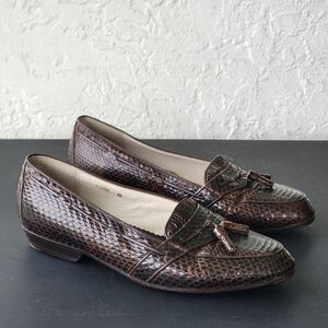 Giorgio Brutini Genuine Snake Skin Loafers Shoes Sz 9 Dress Shoe